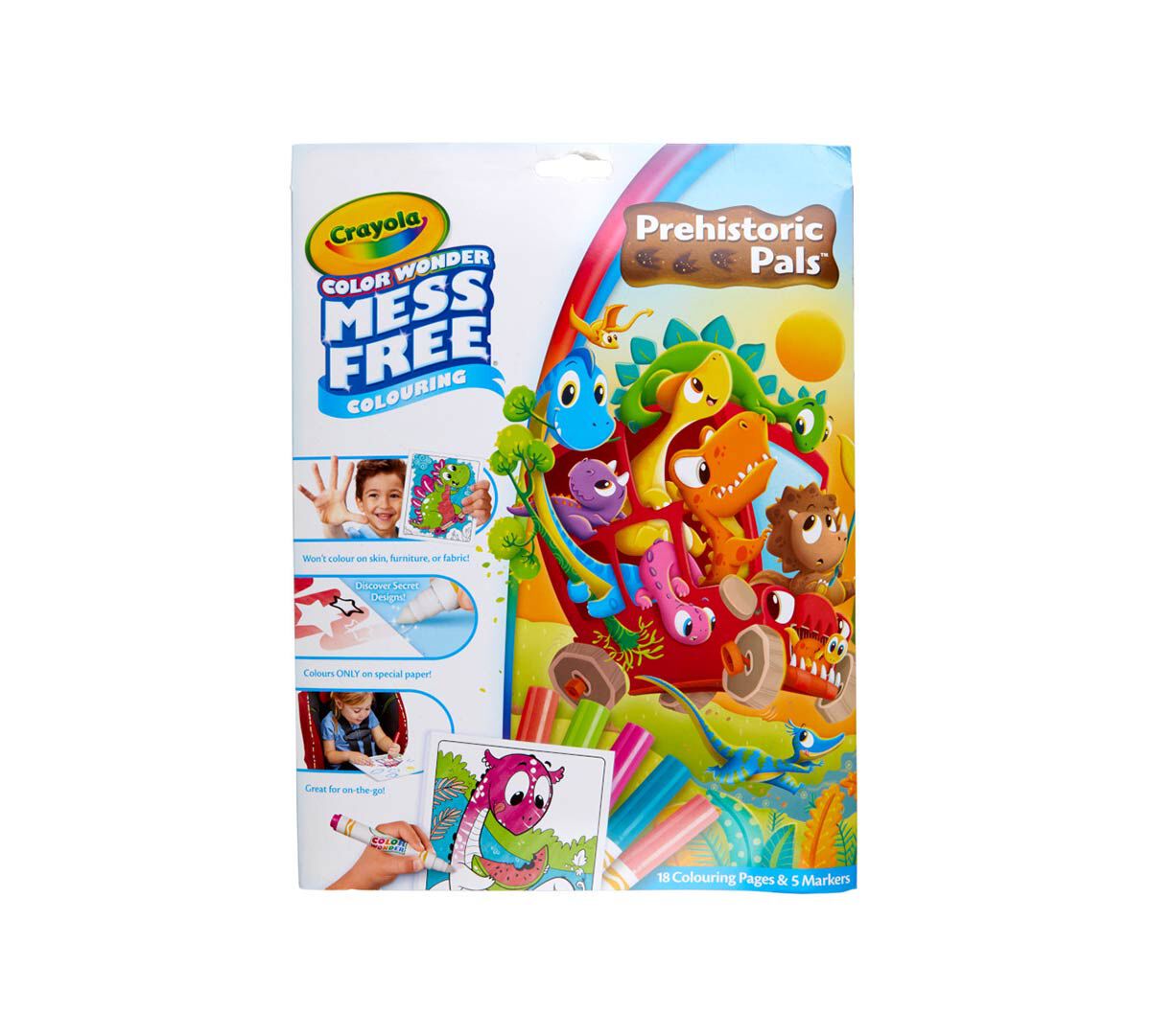 Crayola Color Wonder Foldalope Prehistoric Pals Mess-Free Coloring Set for Kids