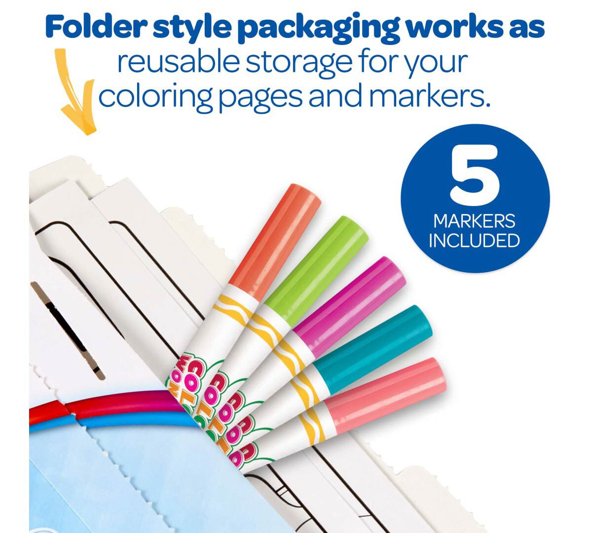 Crayola Color Wonder Foldalope Prehistoric Pals Mess-Free Coloring Set for Kids