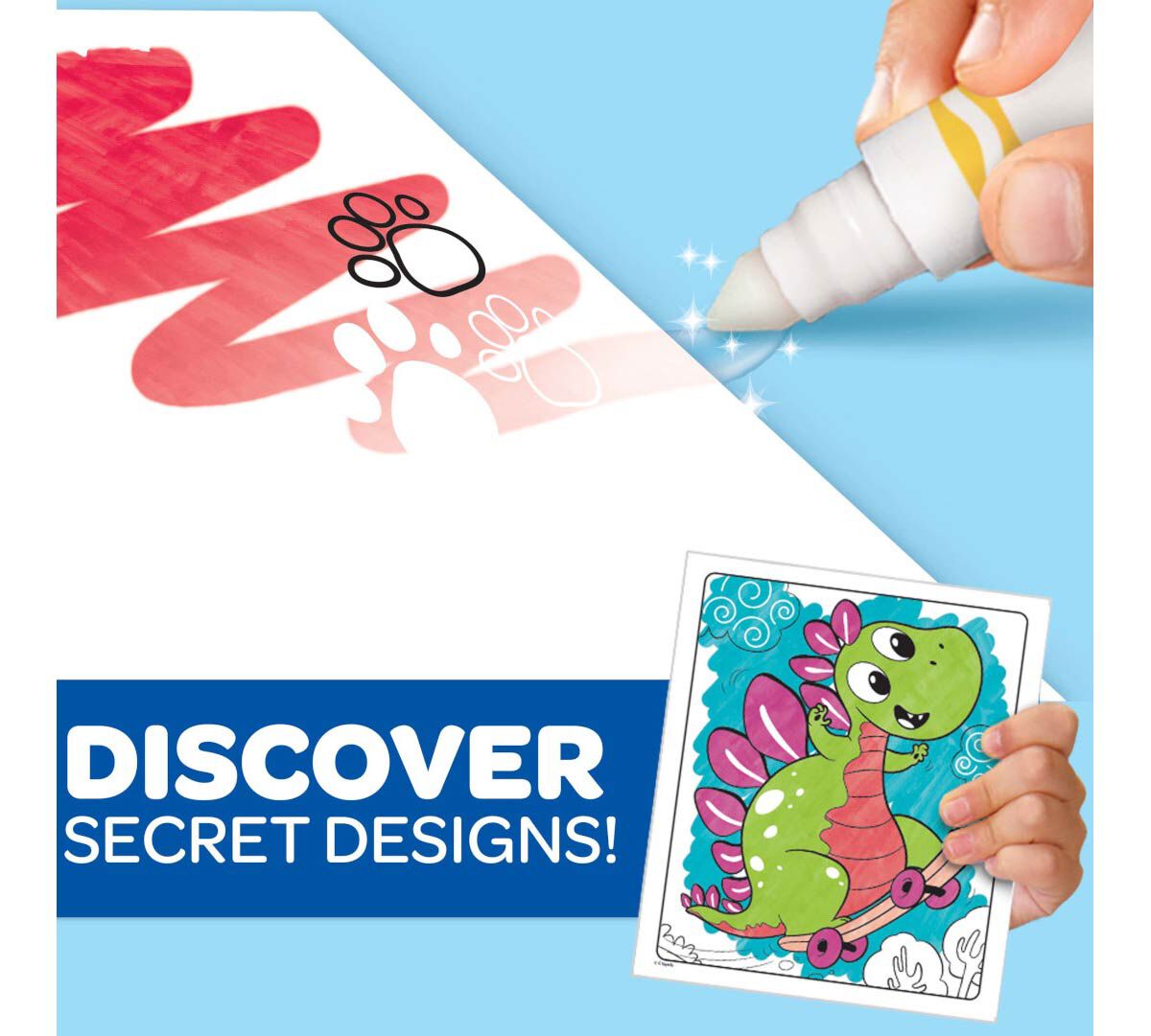 Crayola Color Wonder Foldalope Prehistoric Pals Mess-Free Coloring Set for Kids