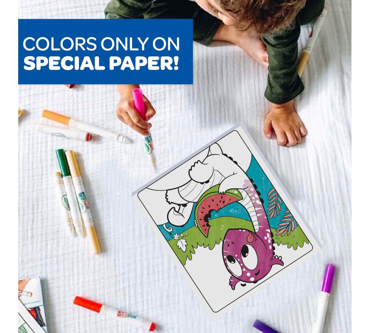 Crayola Color Wonder Foldalope Prehistoric Pals Mess-Free Coloring Set for Kids