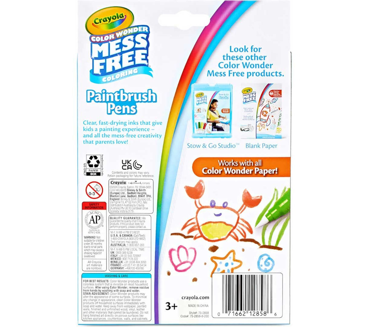 Crayola Color Wonder Mess-Free Paintbrush Pens 8-pieces
