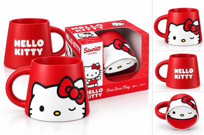 Hello Kitty Winking Face Base Ceramic Mug - 325 ml
