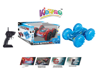 Kidzpro 2.4GHz RC Amphibious Stunt Car with Lights Assorted Colors