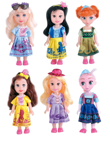 Power Joy Leila Princess Mini Sisters 4-in-1 Fashion Princess Doll Collection with Accessories for Kids