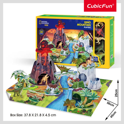 National Geographic Kids 3D Puzzle Dino Mountain Playset 54-Piece