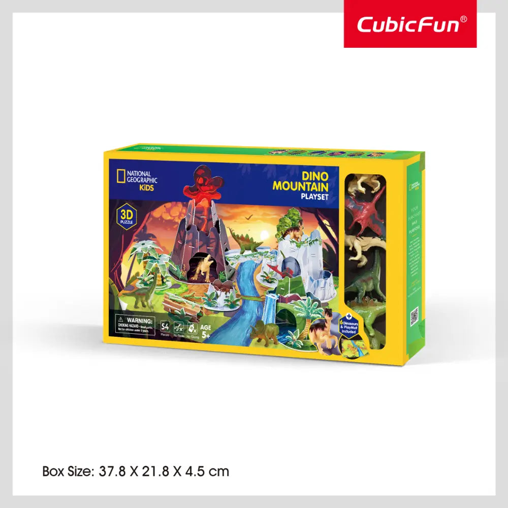 National Geographic Kids 3D Puzzle Dino Mountain Playset 54-Piece