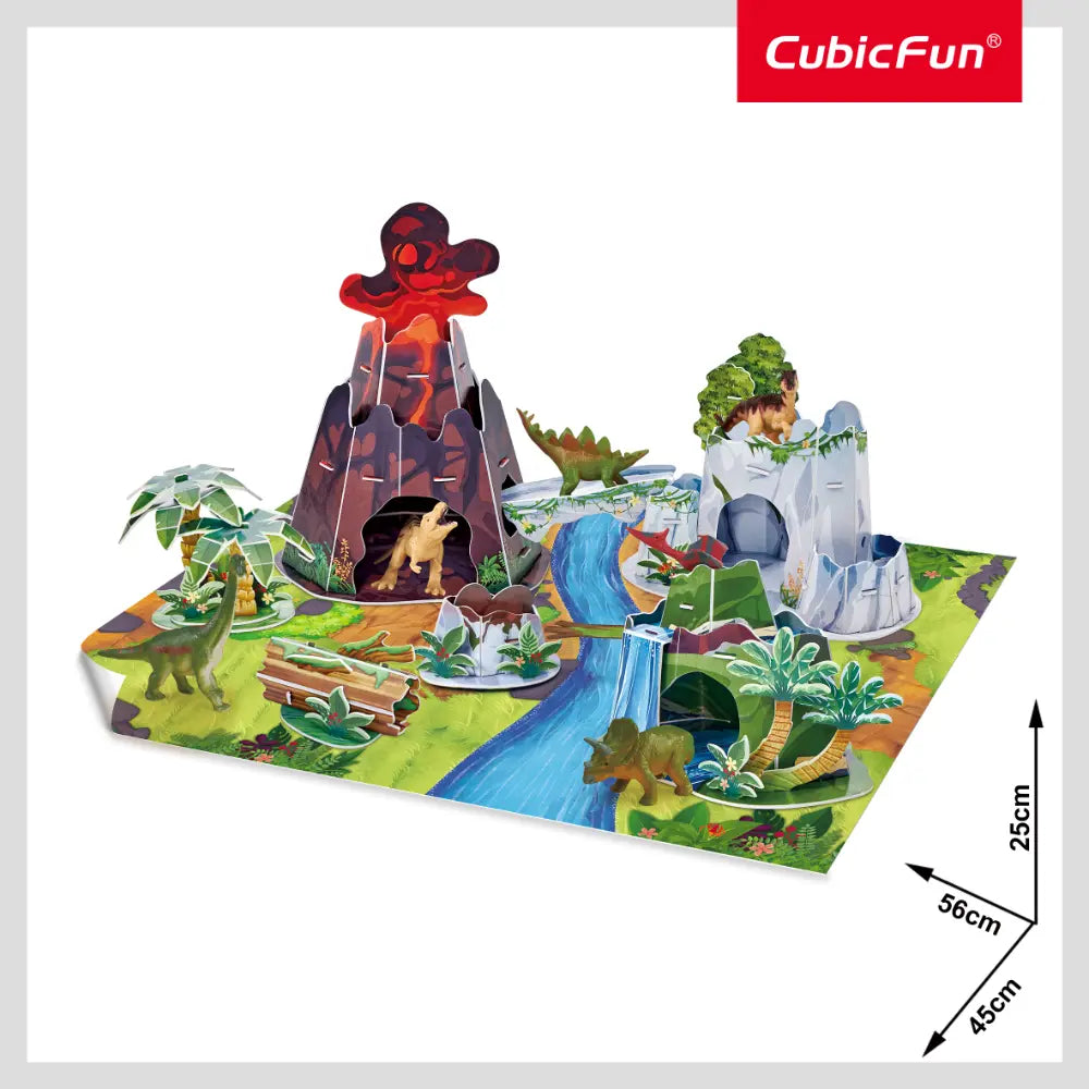 National Geographic Kids 3D Puzzle Dino Mountain Playset 54-Piece