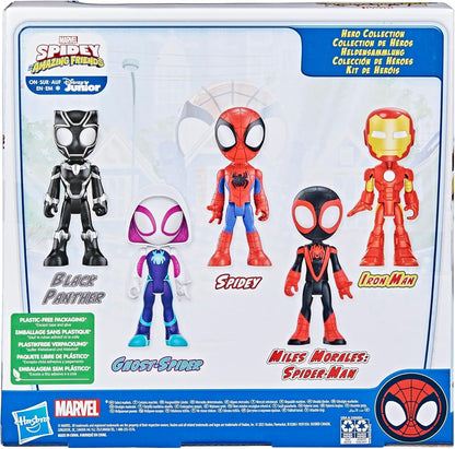 Spidey and His Amazing Friends Hero Collection 5-Pack Action Figures  10cm Marvel Superhero Toy Set for Kids