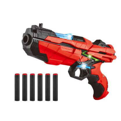 Power Joy Shooterz X-Blaster 4 Battery-Operated Foam Dart Blaster with Lights for Kids