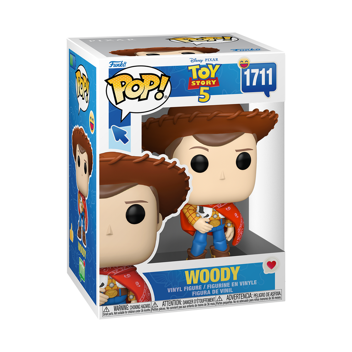 Funko Pop Disney Toy Story 5 Woody Collectible Figure for Kids & Toy Story Fans, Display Model Gift Idea