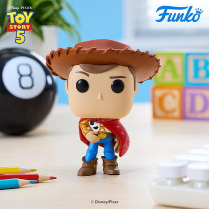 Funko Pop Disney Toy Story 5 Woody Collectible Figure for Kids & Toy Story Fans, Display Model Gift Idea