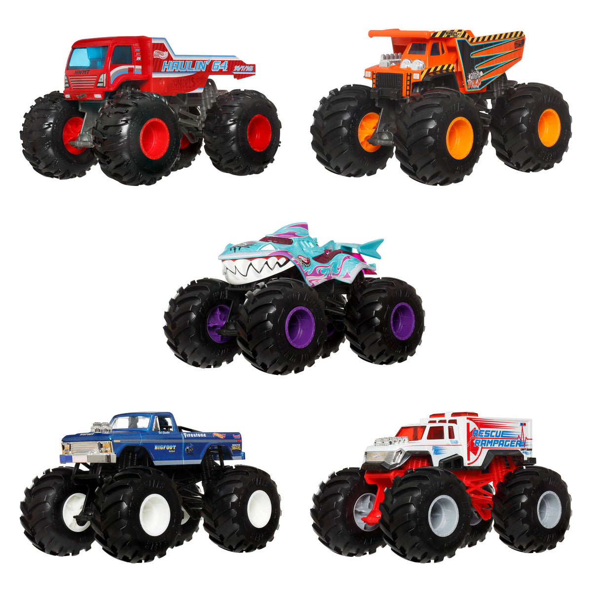 Hot Wheels Monster Trucks Oversized 1:24 Scale Die-Cast Vehicles - Assorted Designs