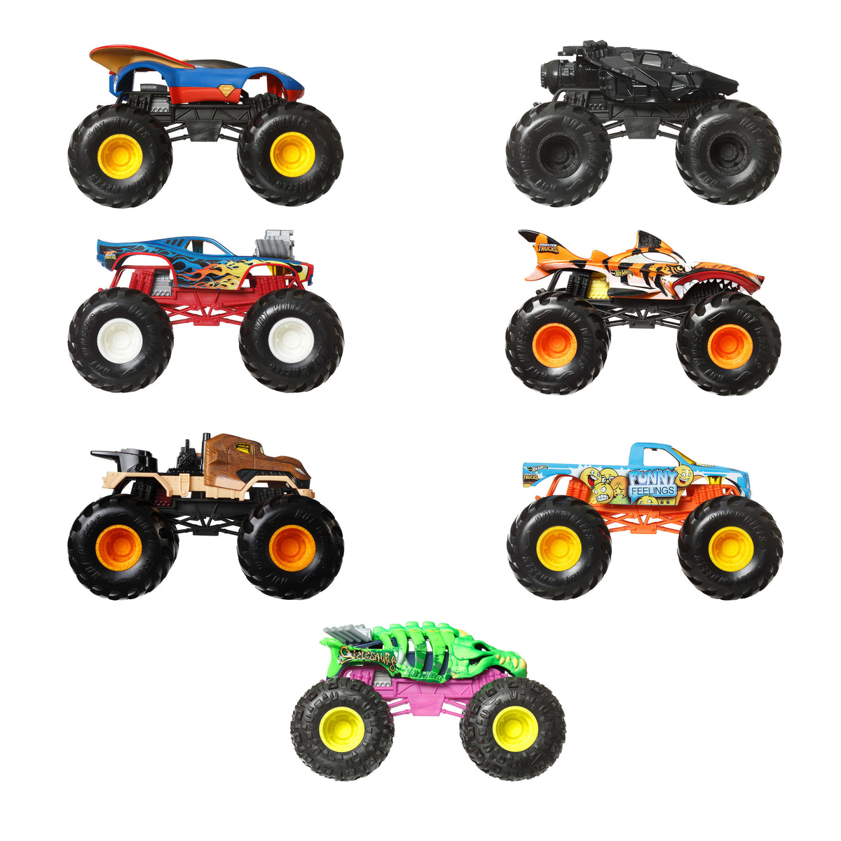 Hot Wheels Monster Trucks Oversized 1:24 Scale Die-Cast Vehicles - Assorted Designs