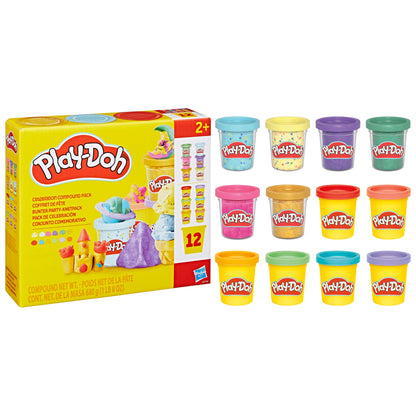 Play-Doh Celebration Compound Pack 12-Colour Modelling Dough Playset for Kids