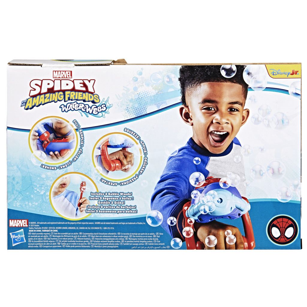 Marvel Spidey and His Amazing Friends Bubble Slinger Blaster for Kids