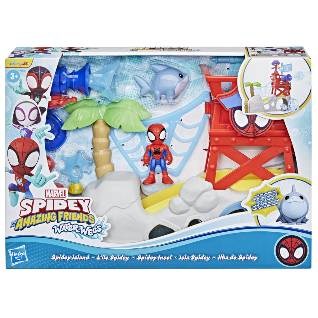 Marvel Spidey & His Amazing Friends Water-Webs Island Playset with Spidey Figure & Accessories