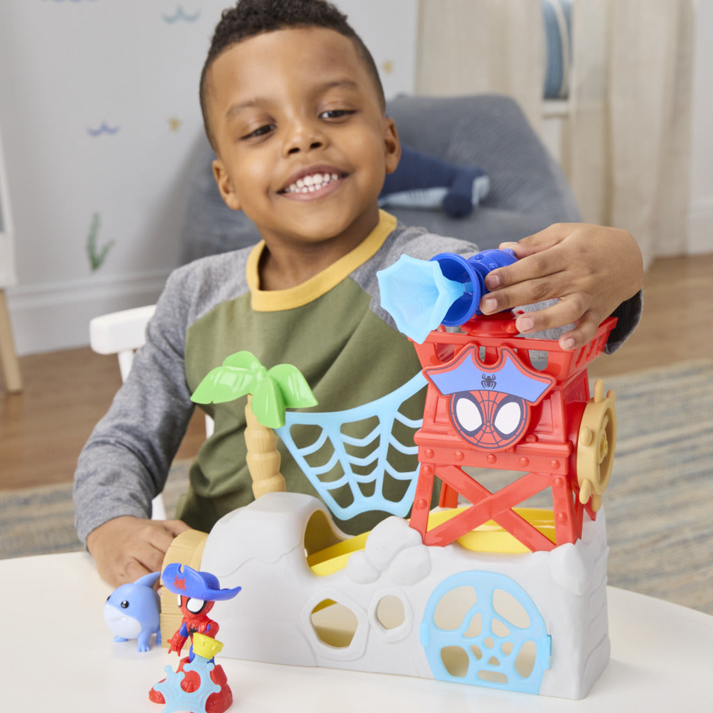 Marvel Spidey & His Amazing Friends Water-Webs Island Playset with Spidey Figure & Accessories