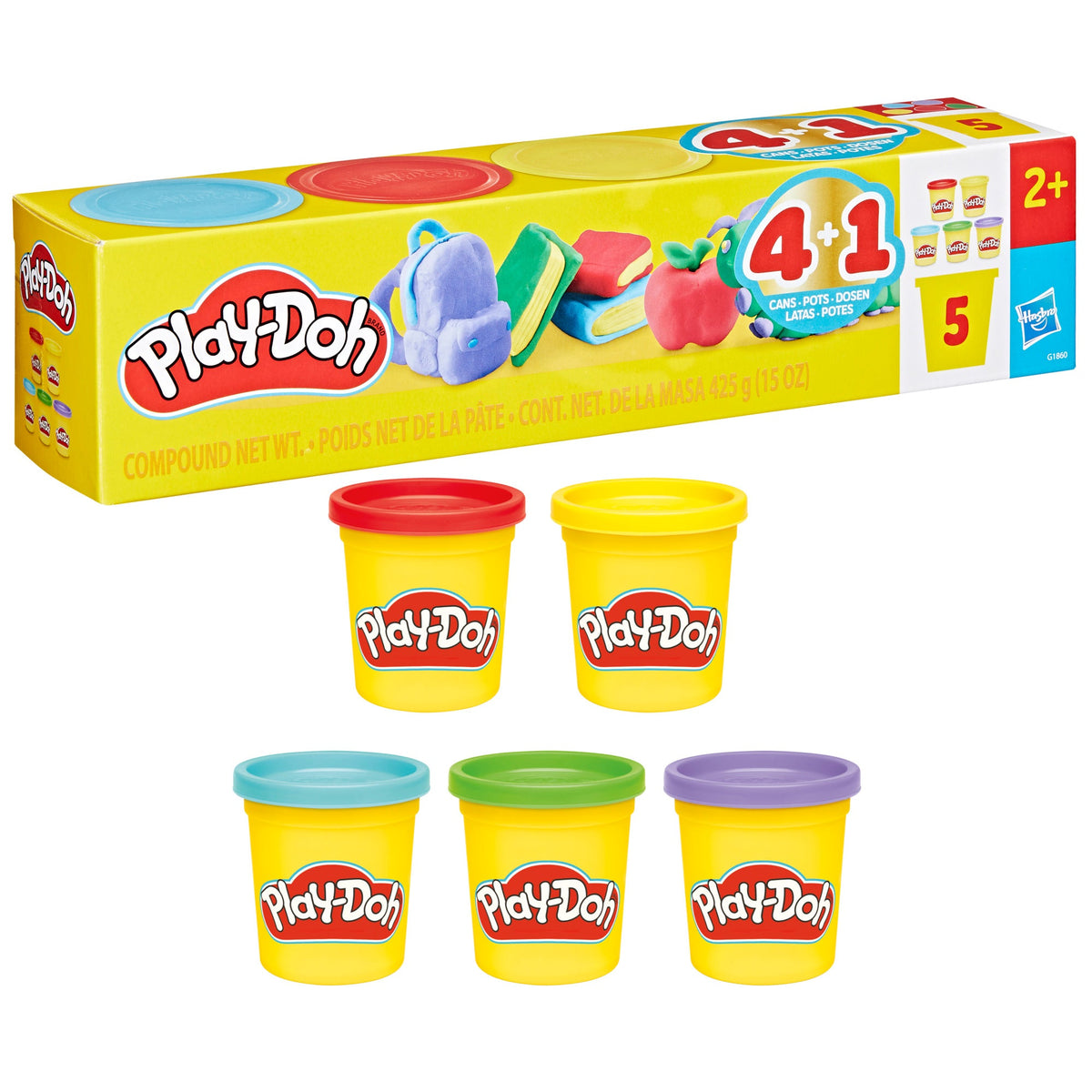 Play-Doh Back to School 5-Pack Dough Set for Kids