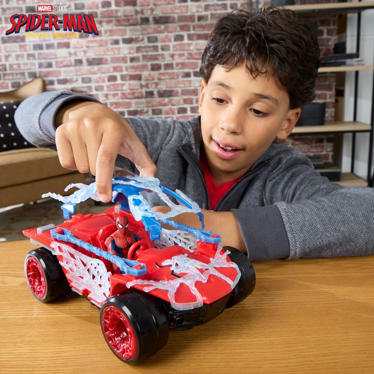 Marvel Spider-Man Stretch & Blast Buggy Flexible 4.5 Inch Action Figure Toys for Kids