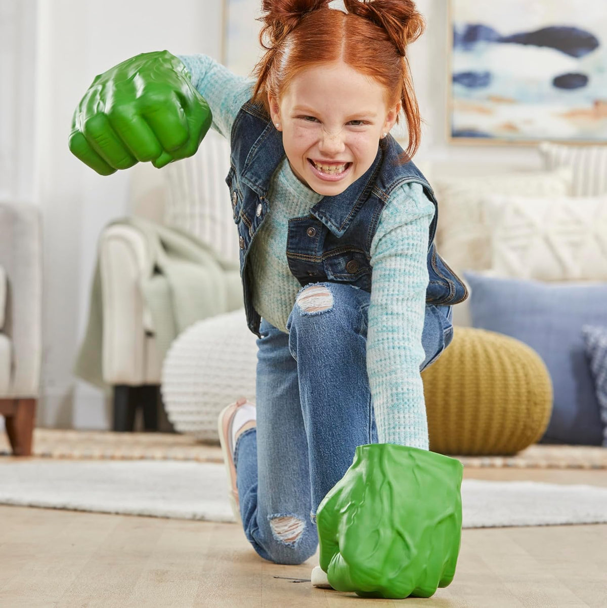 Marvel Hulk Gamma Smash Fists Roleplay Foam Toy Set for Kids