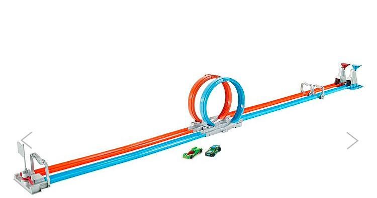 Hot Wheels Double Loop 2 Die-Cast Dash Track Set Toy Cars
