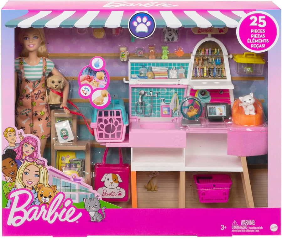 Barbie Doll & Pet Boutique Playset with Accessories