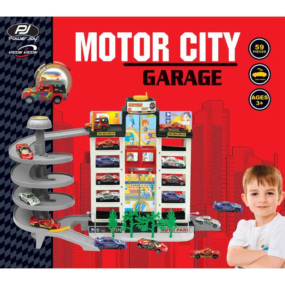 Power Joy Vroom Vroom Motor City 4 Floor Garage Playset