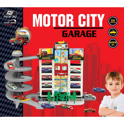 Power Joy Vroom Vroom Motor City 4 Floor Garage Playset