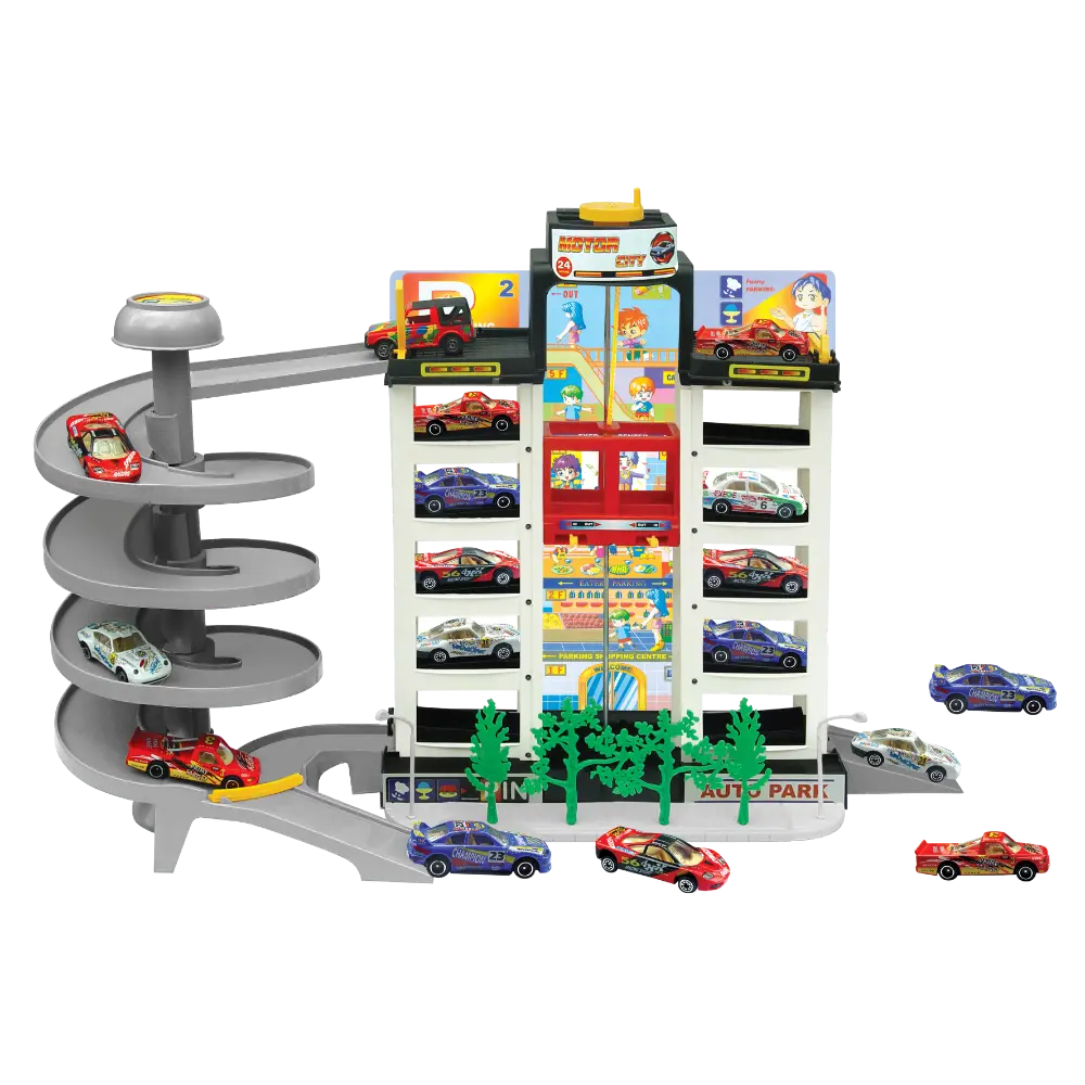 Power Joy Vroom Vroom Motor City 4 Floor Garage Playset