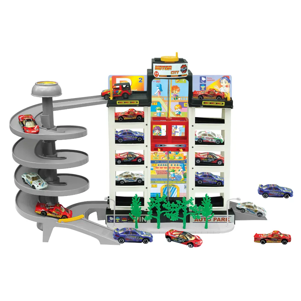 Power Joy Vroom Vroom Motor City 4 Floor Garage Playset