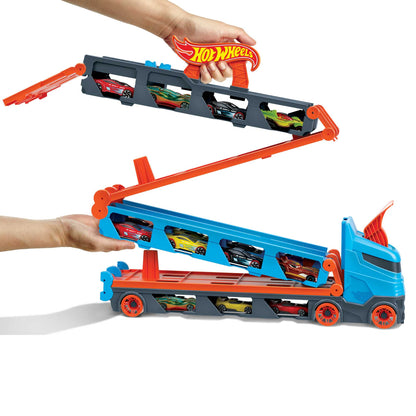 Hot Wheels City Speedway Hauler Car Carrier & Track Playset