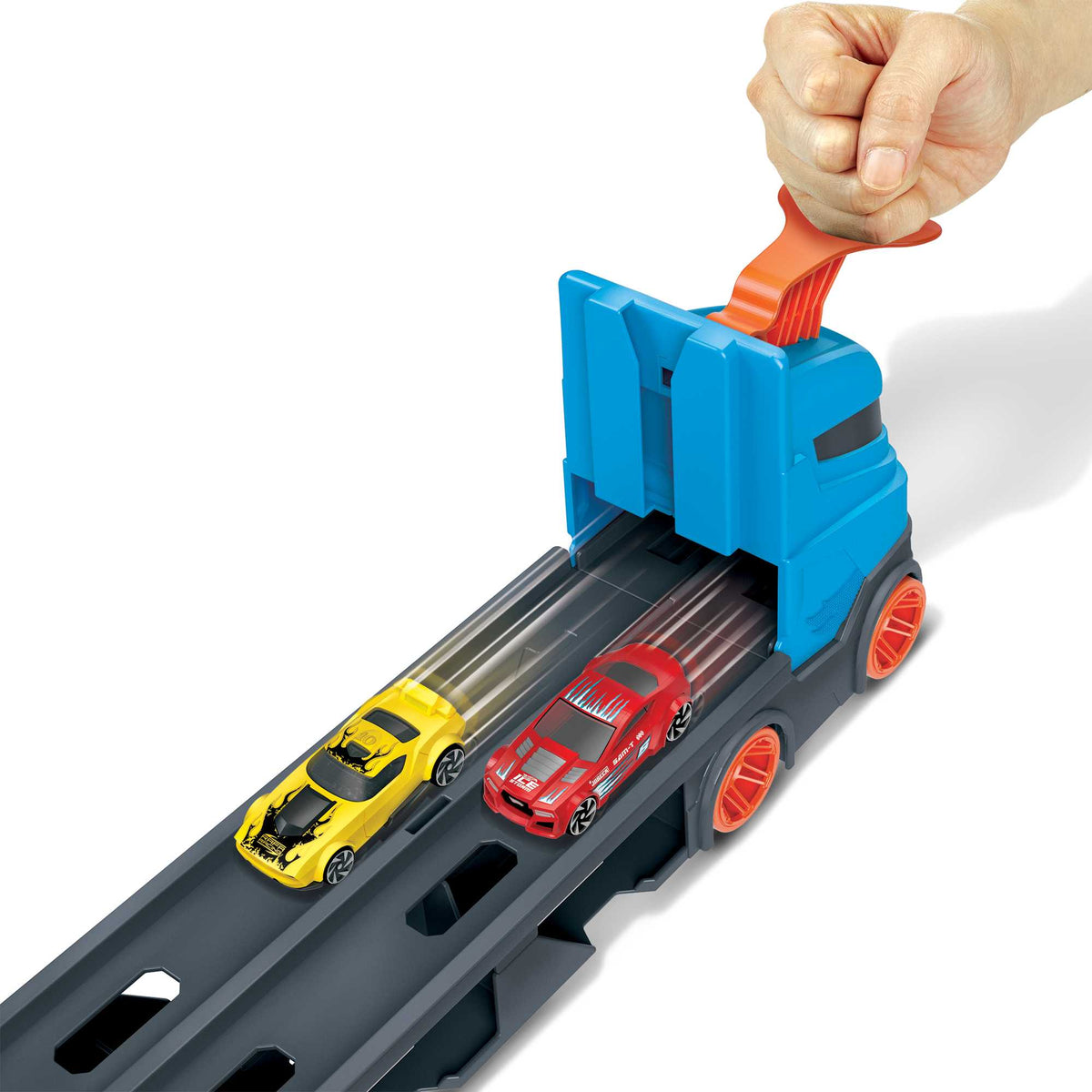 Hot Wheels City Speedway Hauler Car Carrier & Track Playset