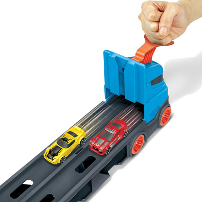 Hot Wheels City Speedway Hauler Car Carrier & Track Playset