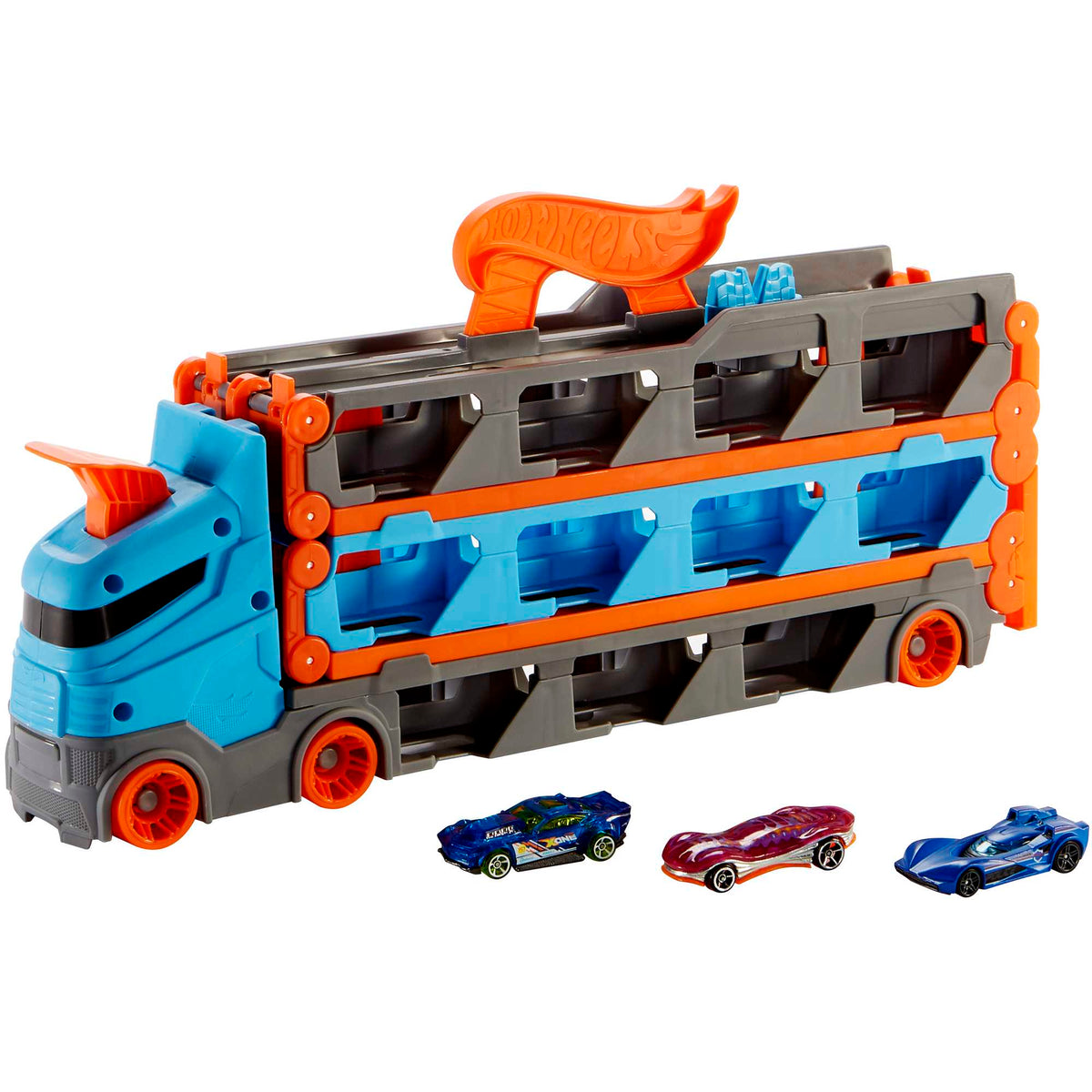 Hot Wheels City Speedway Hauler Car Carrier & Track Playset