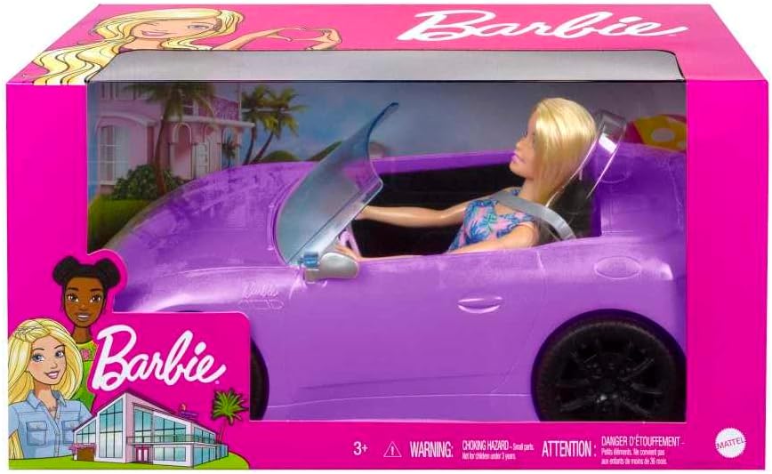 Barbie Glam Convertible Car With Doll
