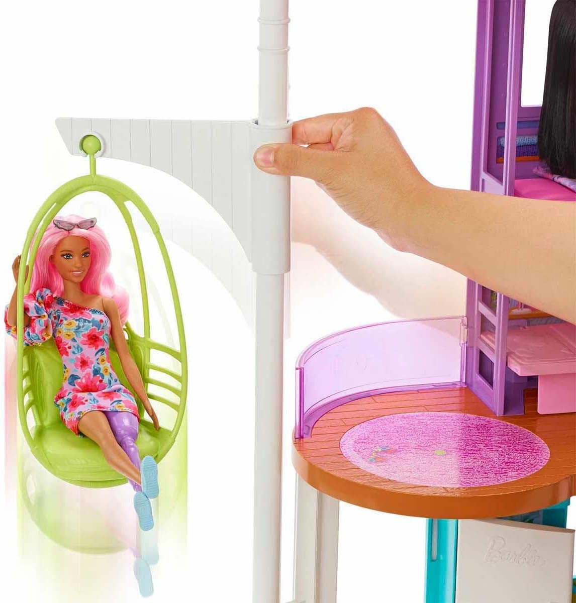 Barbie Vacation House 2-Story Dollhouse Playset with Furniture & Accessories