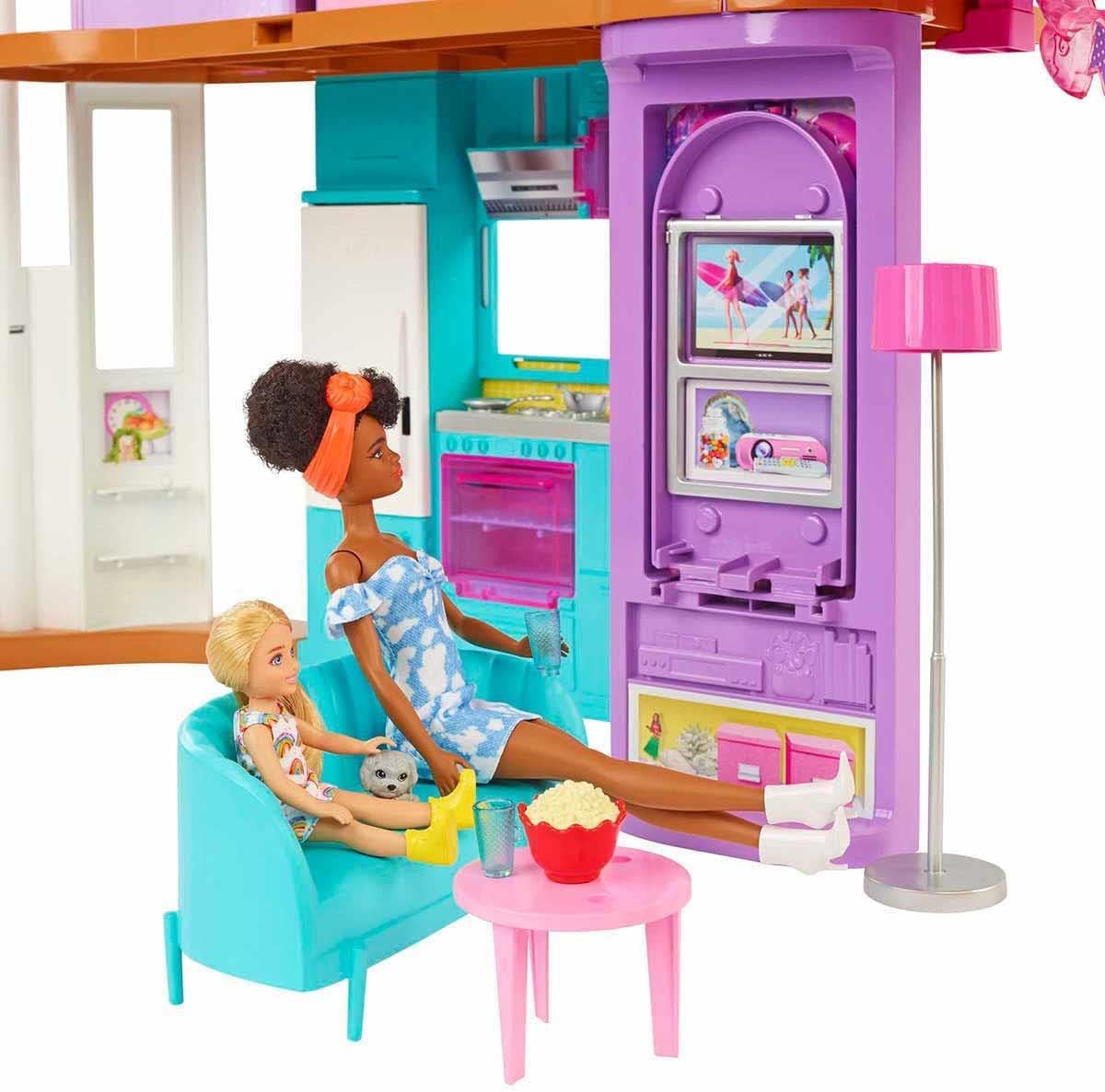 Barbie Vacation House 2-Story Dollhouse Playset with Furniture & Accessories