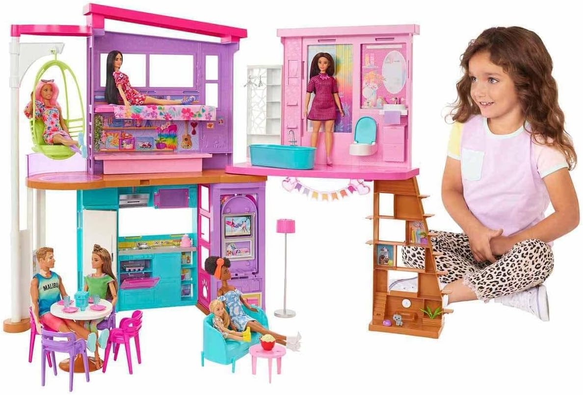 Barbie Vacation House 2-Story Dollhouse Playset with Furniture & Accessories
