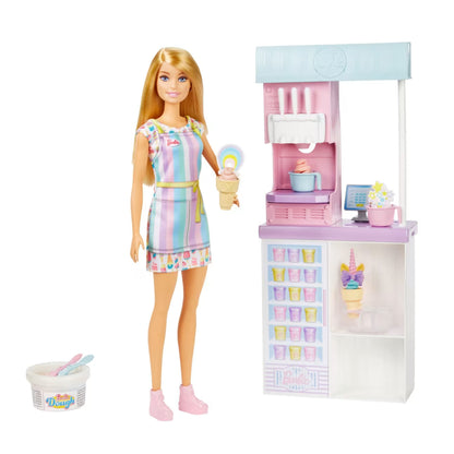 Barbie Ice Cream Shop Playset with Fashion Doll & Accessories