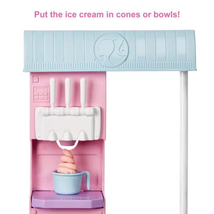 Barbie Ice Cream Shop Playset with Fashion Doll & Accessories