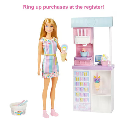 Barbie Ice Cream Shop Playset with Fashion Doll & Accessories