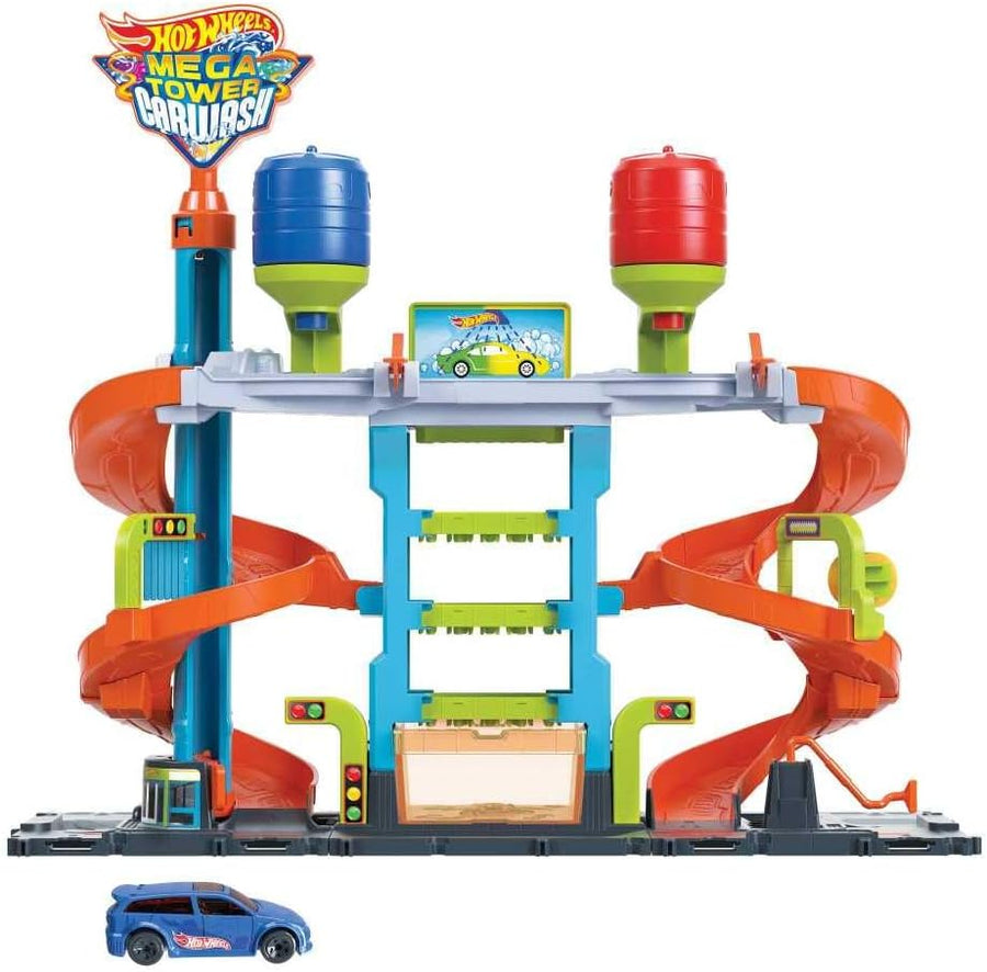 Hot Wheels Color Shifters Mega Tower Car Wash Playset