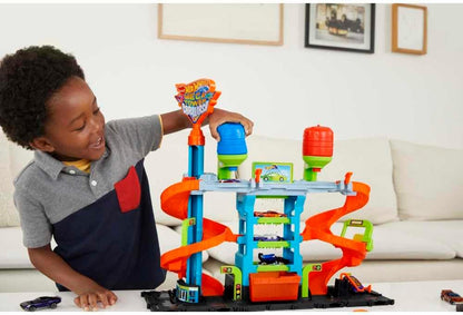 Hot Wheels Color Shifters Mega Tower Car Wash Playset