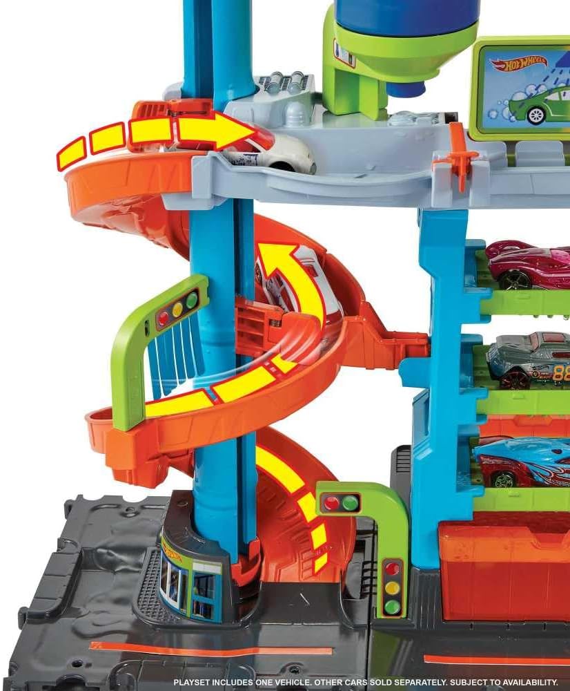 Hot Wheels Color Shifters Mega Tower Car Wash Playset