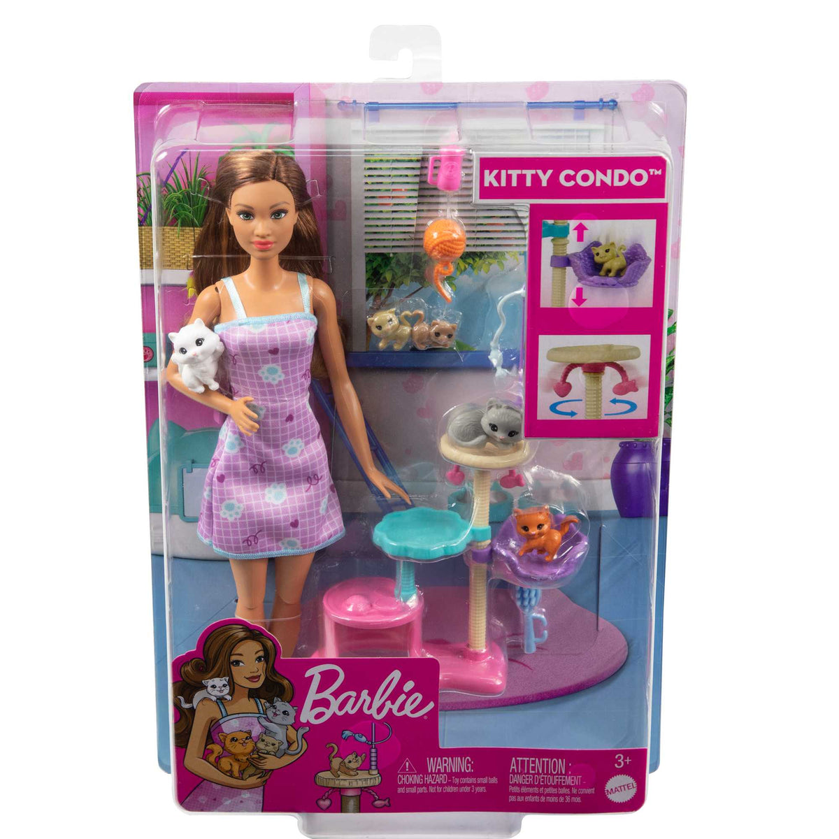 Barbie Kitty Condo Playset with Fashion Doll, Cat Figures & Accessories