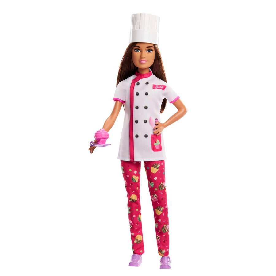 Barbie Career Pastry Chef Fashion Doll with Kitchen Accessories