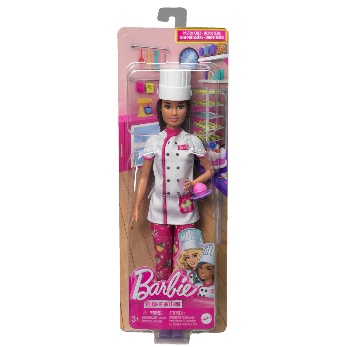 Barbie Career Pastry Chef Fashion Doll with Kitchen Accessories