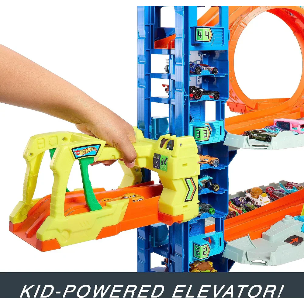 Hot Wheels Ultimate Garage Multi-Level Track Playset with 2 Cars