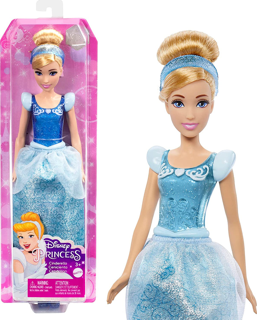 Disney Princess Cinderella Fashion Doll with Tiara, Shoes & Sparkling Outfit