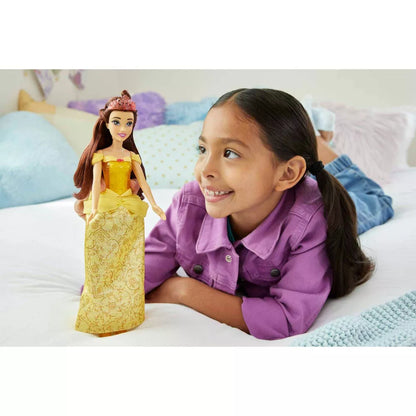 Disney Princess Belle Fashion Doll with Sparkling Dress, Tiara & Shoes